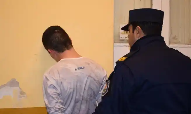 Agredió a su pareja, a una oficial de policía y quedó detenido