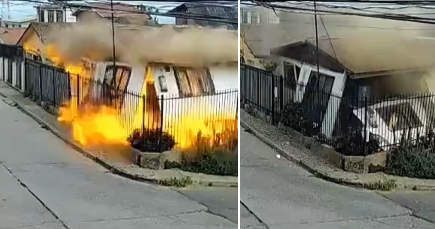 Una fuga de gas provocó la explosión e incendio de una casa en Viña del Mar y dejó una abuela herida