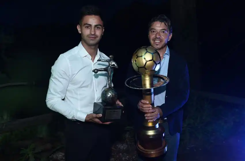 Marcelo Gallardo y Pity Martínez, premiados en Uruguay