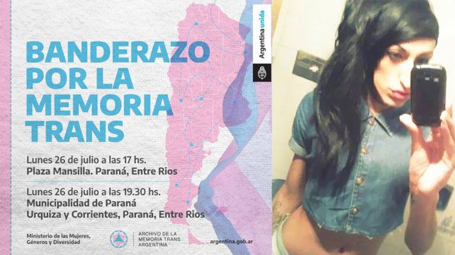 Entre Ríos recibirá la bandera trans que viajará por el país