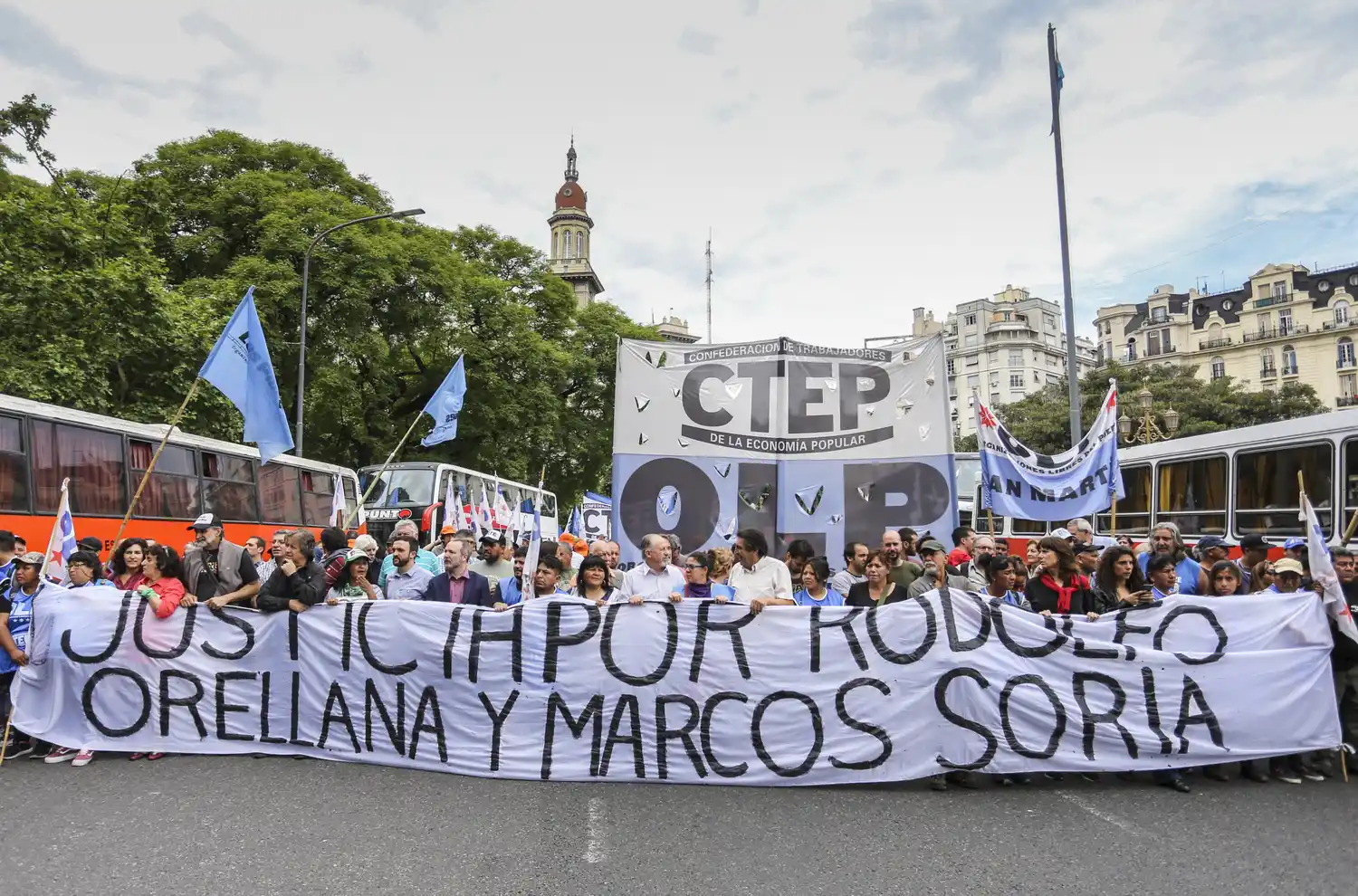 La CTEP se movilizó junto a la CTA autónoma para repudiar el asesinato de dos militantes