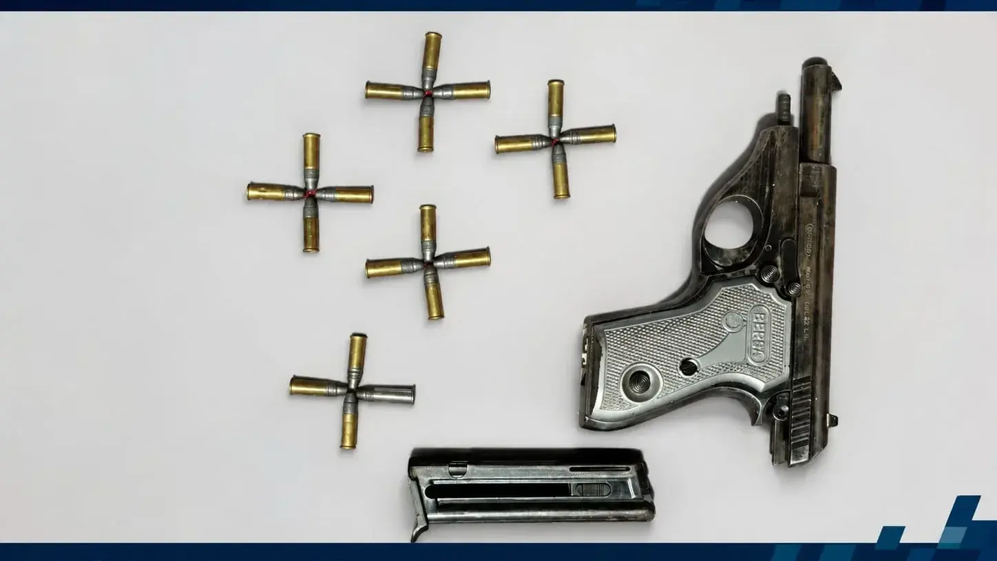El arma secuestrada