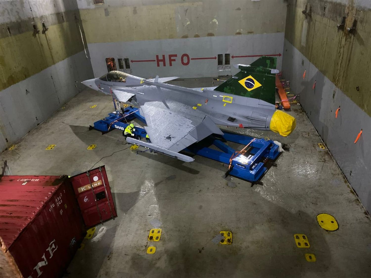 SAAB concluye el primer fuselaje trasero del caza Gripen producido en Brasil