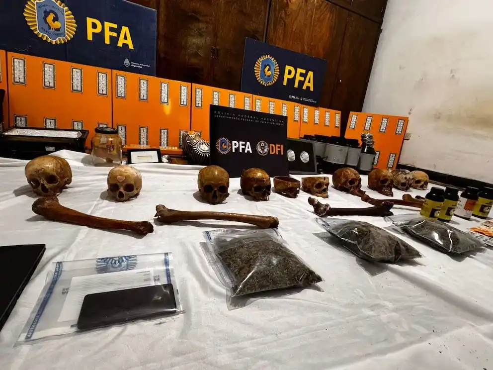 Macabro hallazgo: un cultivador de marihuana escondía una colección de cráneos humanos
