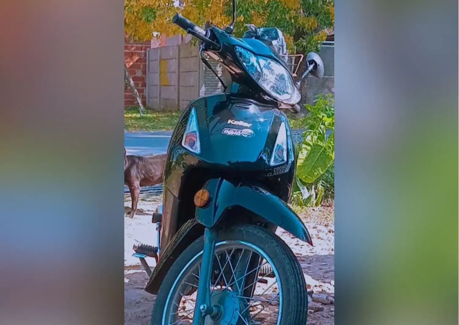 La motocicleta robada es marca Keller.