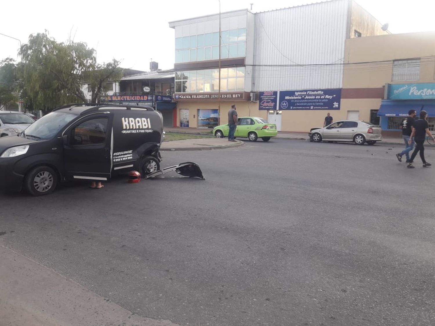 Choque en Aristóbulo del Valle y Boneo