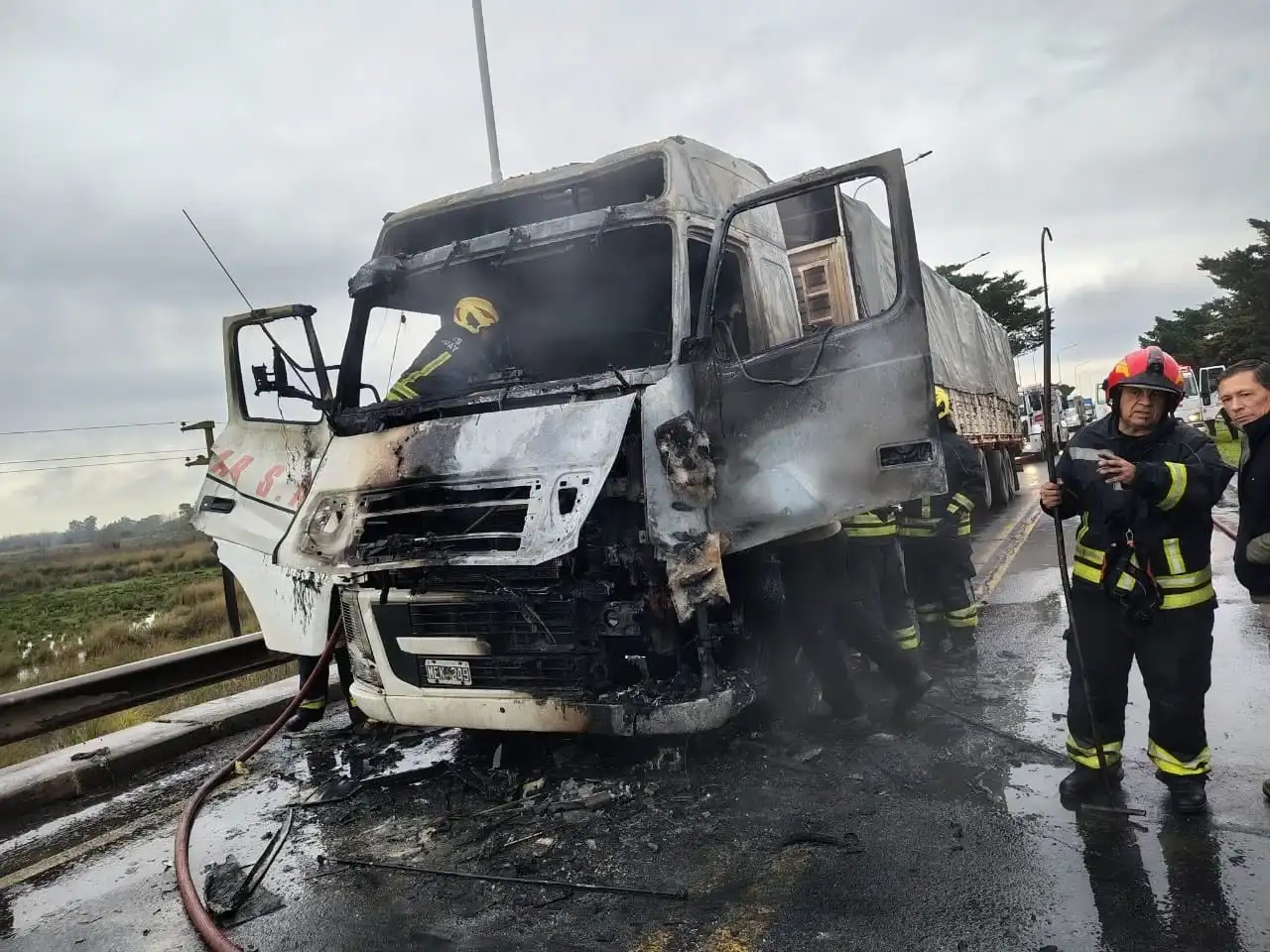 Incendio camión