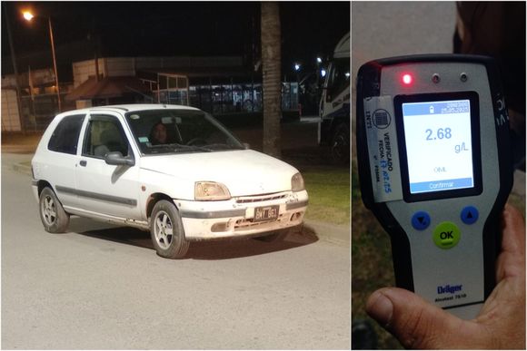 Alcoholemia positiva: conducía borracho y en contramano por la rotonda de calle Mitre