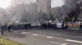 Tensión por corte de Ferroviarios en Avenida General Paz 