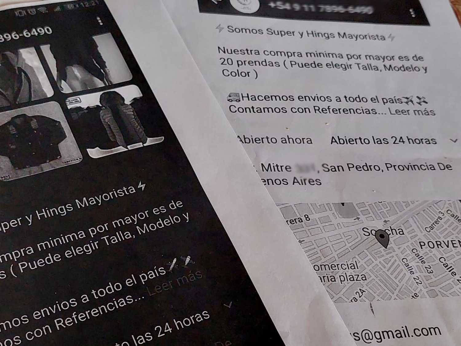 “Fábrica de camperas” publicita una dirección de San Pedro, pero es una casa de familia y están cansados de recibir clientes