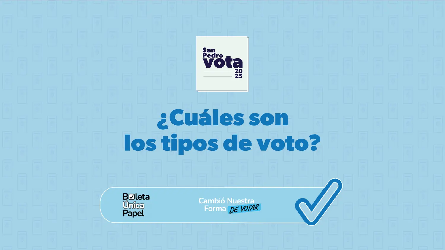 La normativa electoral también contempla tres clases de votos para la Boleta Única de Papel.