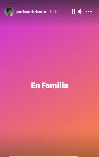 En sus historias de IG, José Rafael Briceño dijo que está en familia. 
