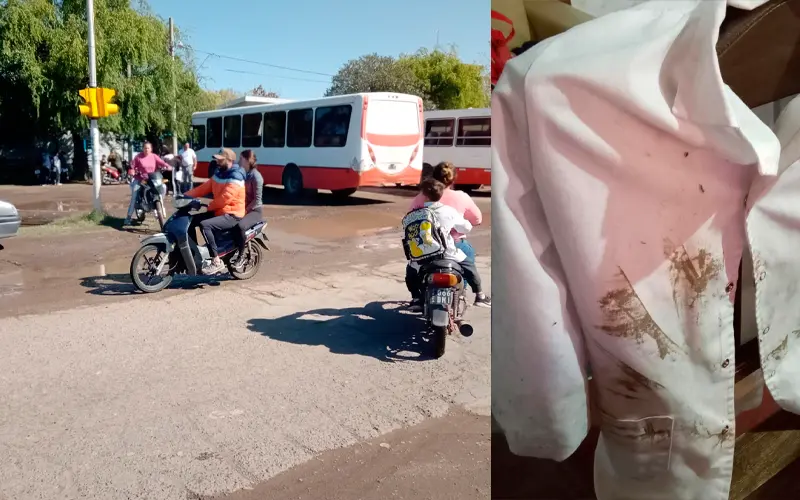 Escuela 13: “Es un chiquero, las motos patinan”