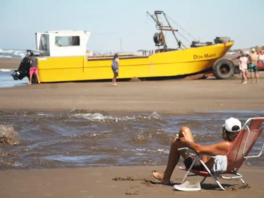 Una postal de este lunes. Playas de claromecó