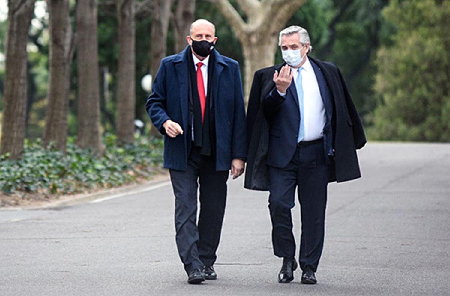 Sopresiva visita de Perotti a Alberto Fernández para tratar temas de la pandemia