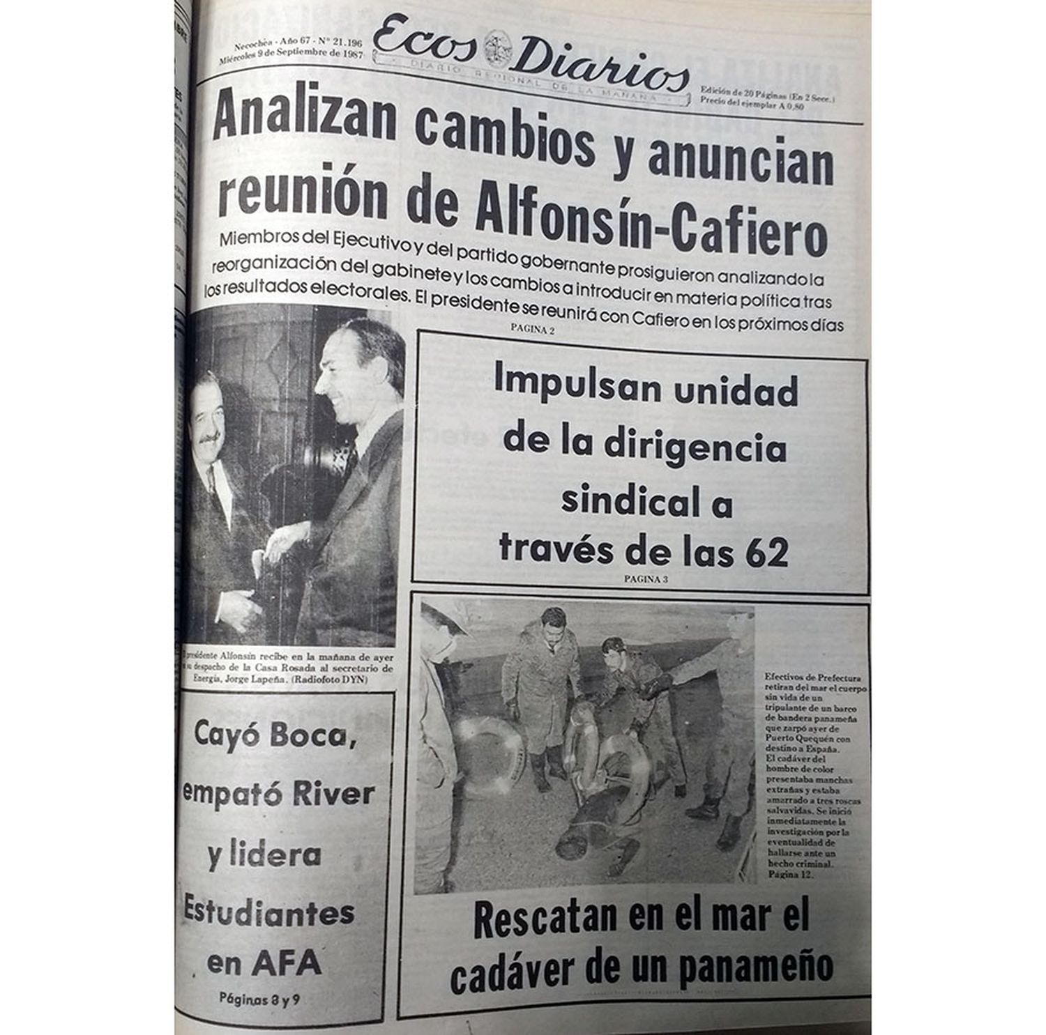 Miércoles 9 de septiembre de 1987