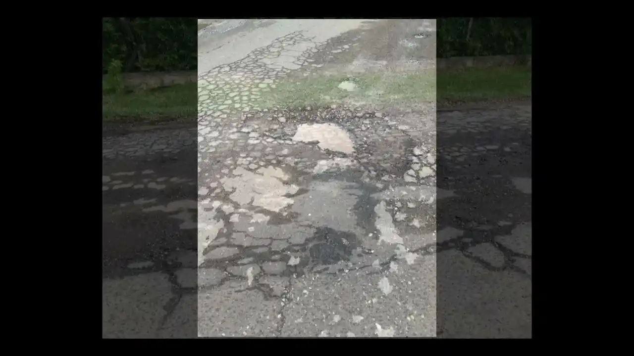 Reclamo por el estado del acceso norte de Santo Tomé