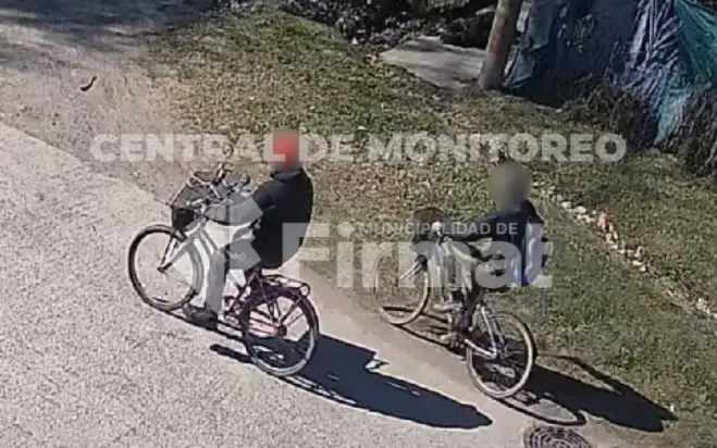 Las Cámaras fueron registrando el recorrido de los malvivientes.