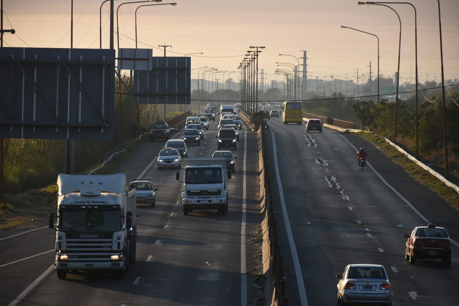 Tránsito lento en ruta 168