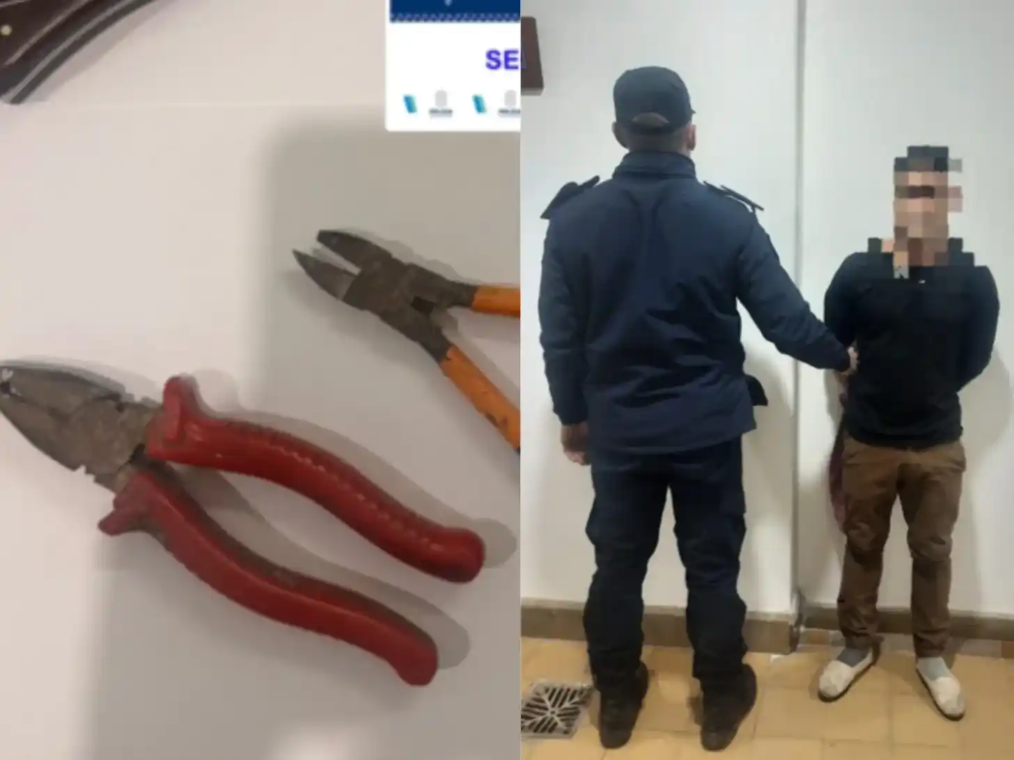 El hombre fue traslado al sector de calabozos.