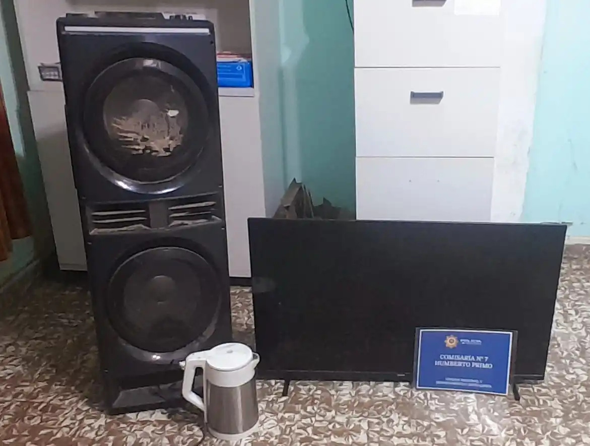 Requisaron una casa en la región y encontraron una pava, un parlante y un televisor robados