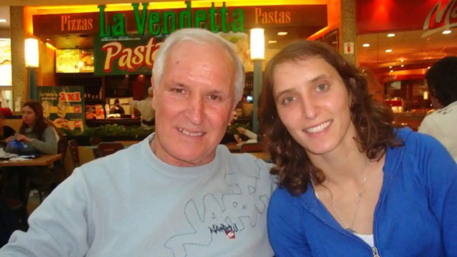 Jorge y su hija Ludmila, quien heredó sus virtudes y llegó a jugar en la Selección nacional.