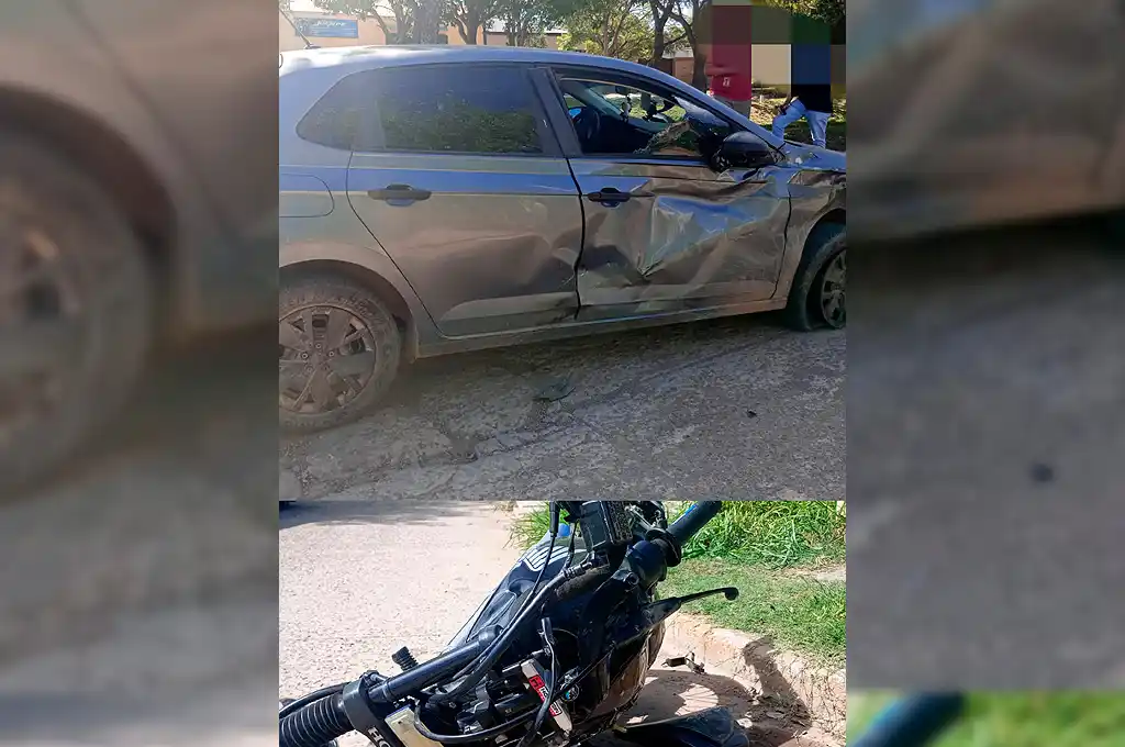 Violento accidente de tránsito en la región terminó con un motociclista internado en Rafaela