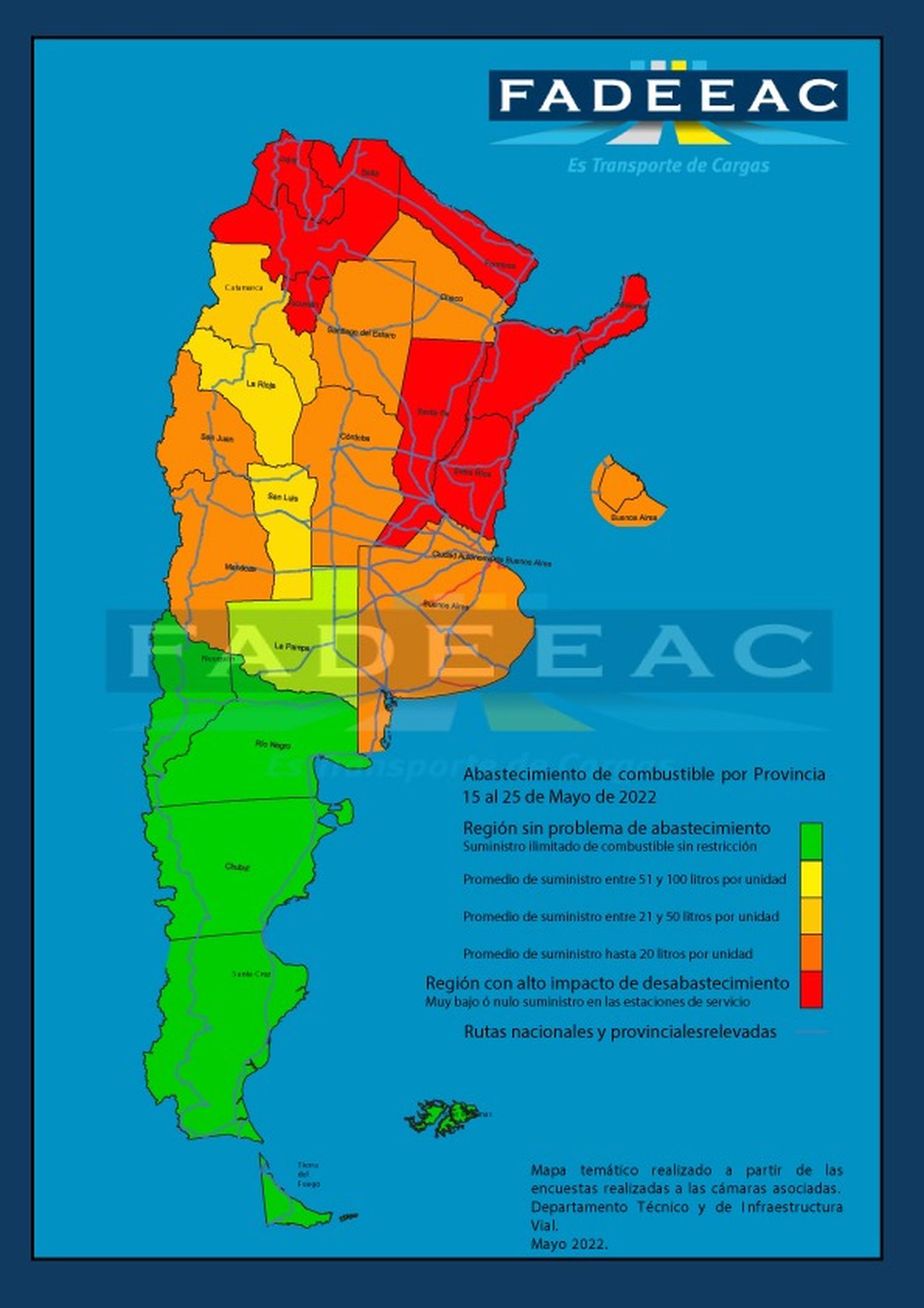 El semáforo del combustible de FADEEAC se tiñe de rojo