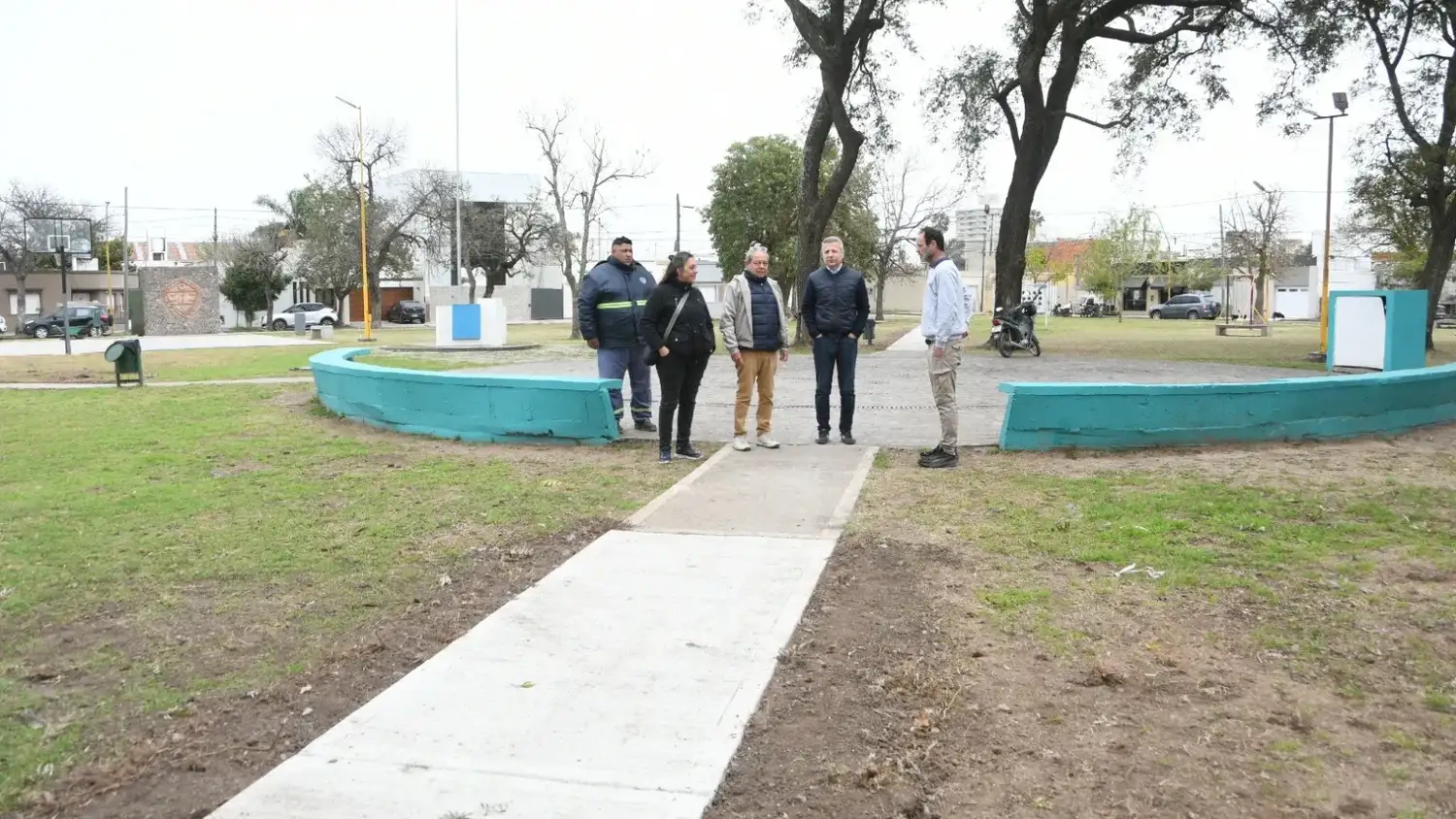Renovaron las veredas de la Plaza Sarmiento