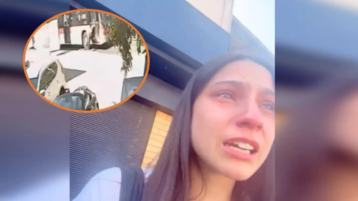 Valentina fue arrastrada por una micro