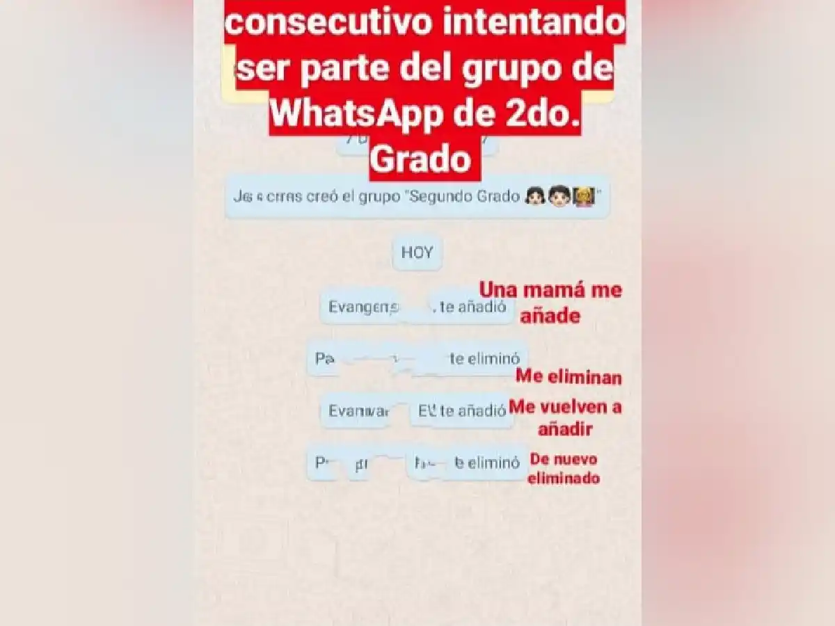 Un padre sanfrancisqueño reclama que lo incluyan en el grupo de whatsapp del grado de su hija