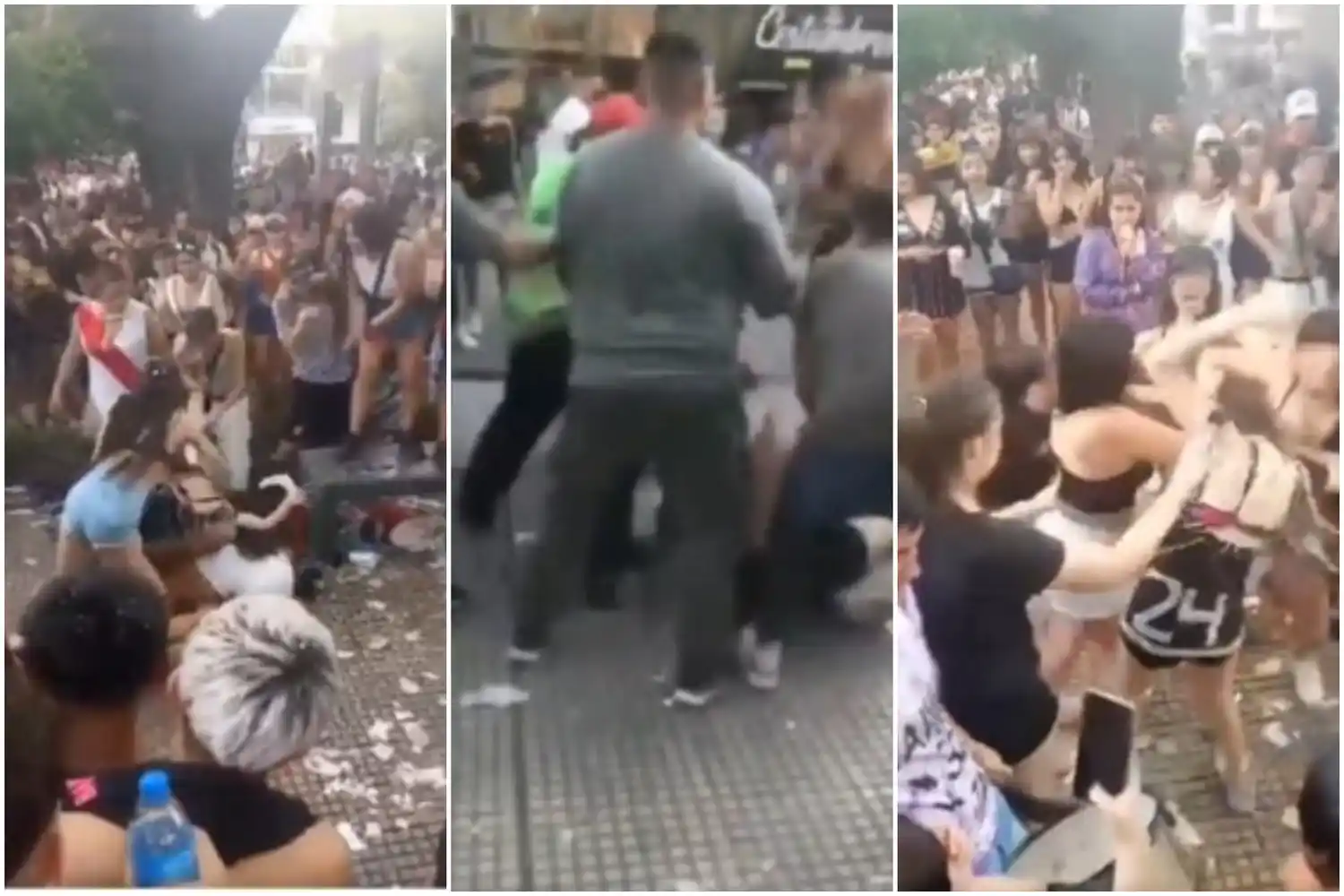 Conurbano salvaje: El video de los violentos incidentes durante los festejos del "último día" de egresados en La Matanza