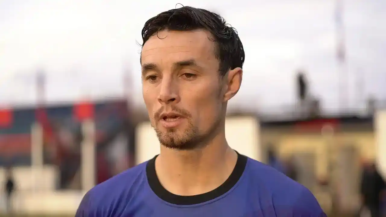Autor del gol de Villa Díaz Vélez. Eduardo Berón
