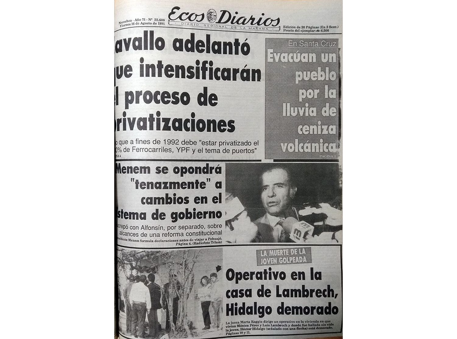 Viernes 16 de Agosto de 1991
