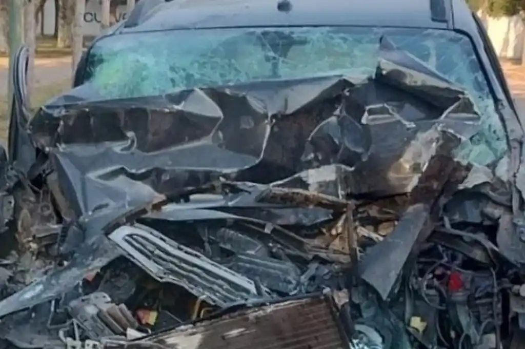 El auto luego del accidente.