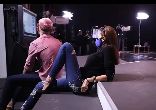 Nina Sicilia durante las grabaciones del Miss Venezuela 2020. Foto: Instagram