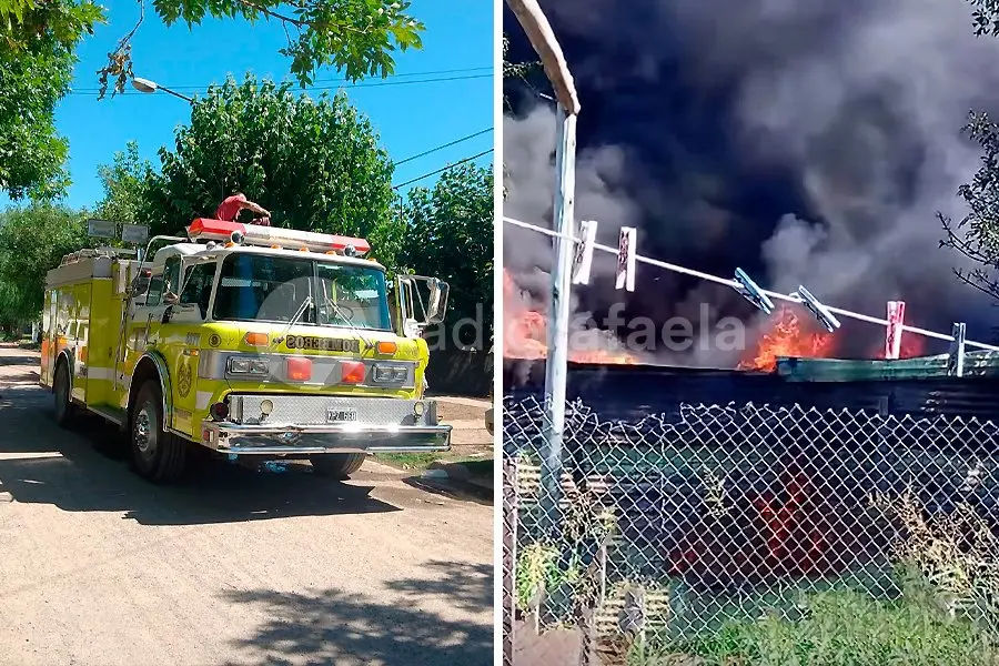 Una vivienda del barrio 2 de Abril se incendió y tuvieron que acudir los Bomberos: pérdidas totales