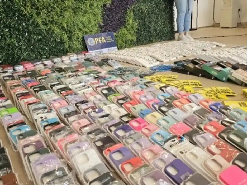 La policía realizó un millonario secuestro de productos importados.