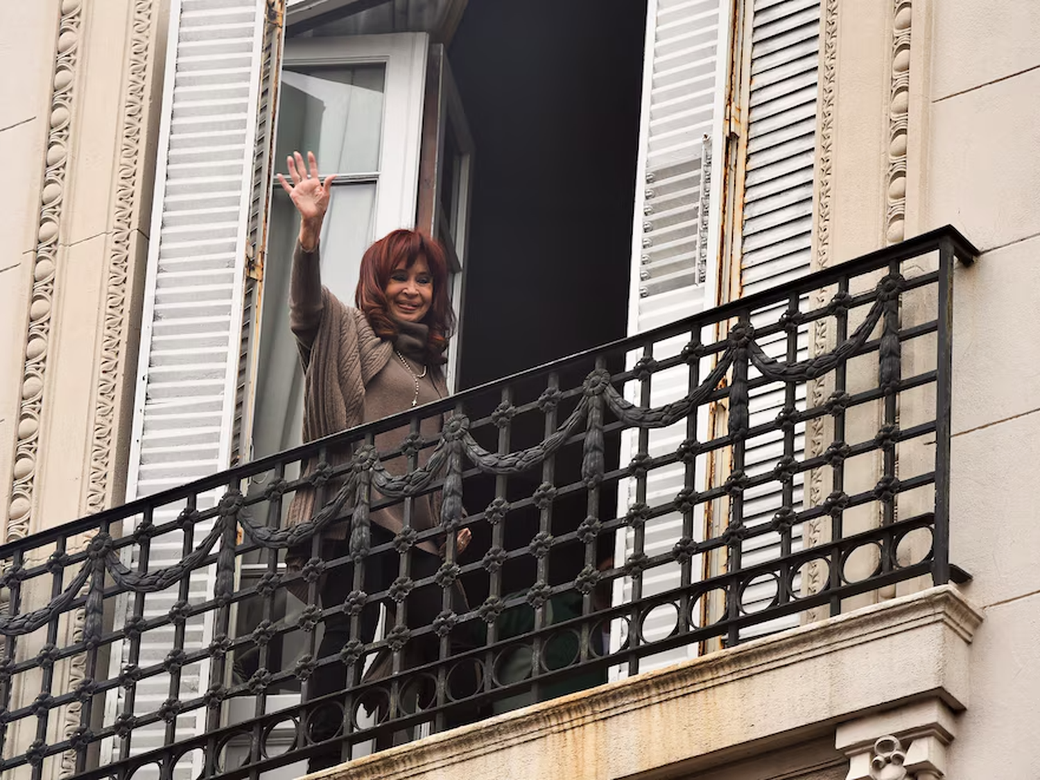 CFK en su domicilio
