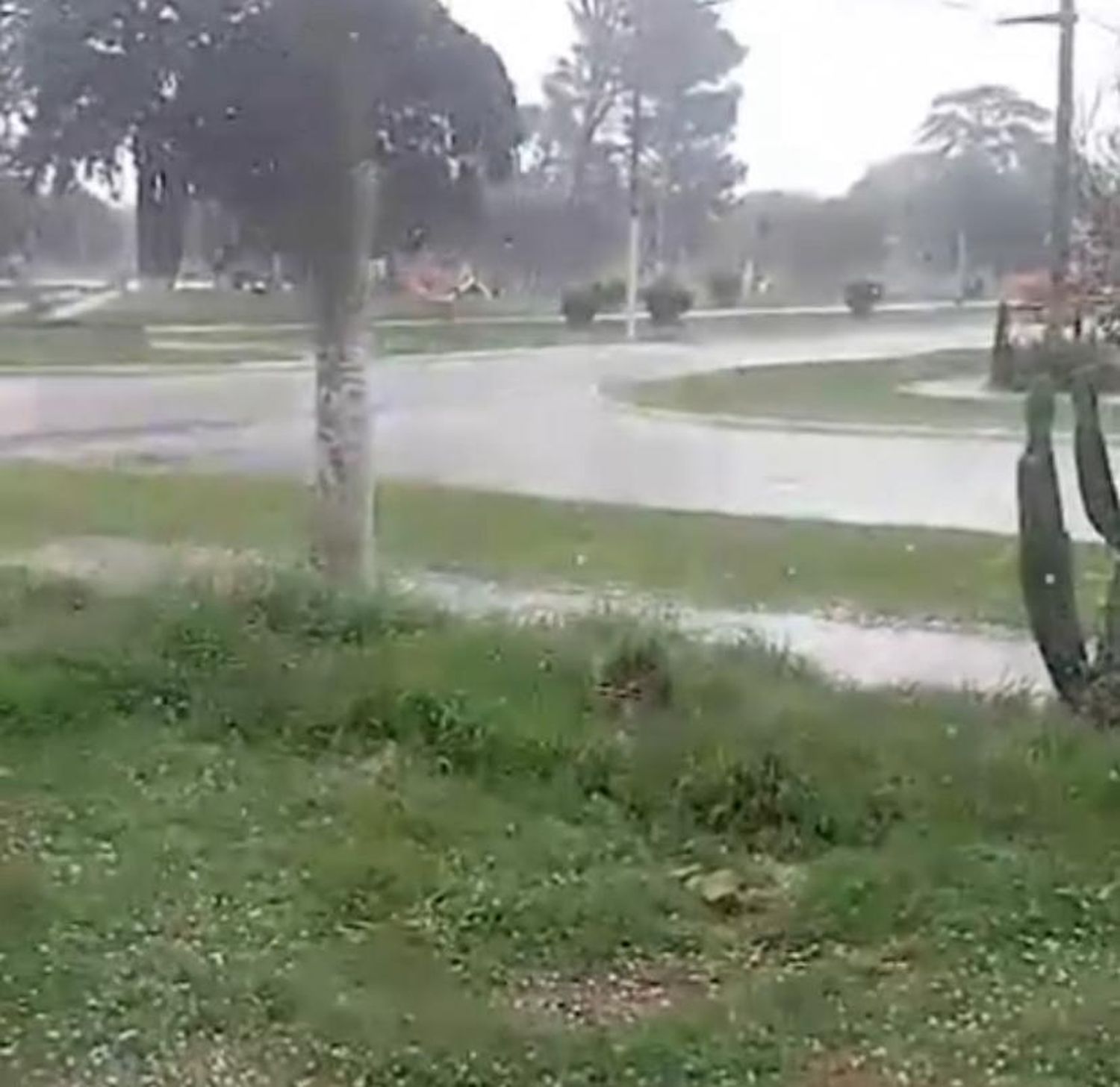 Captura del video que registró la tormenta.