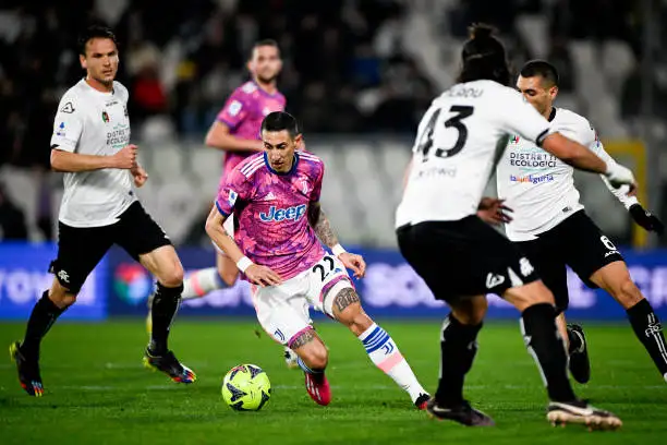 Di María anotó en el 2-0 sobre Spezia.