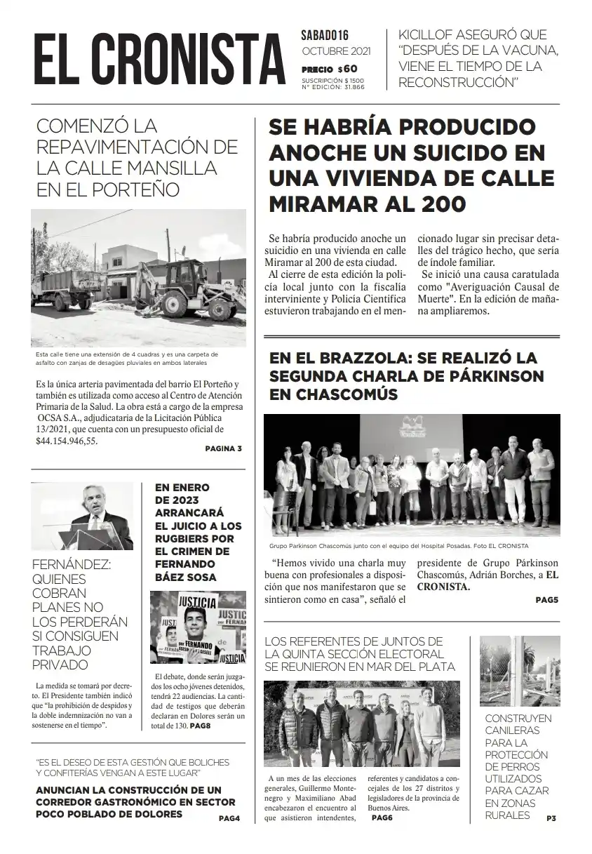 Tapa 16 octubre 2021