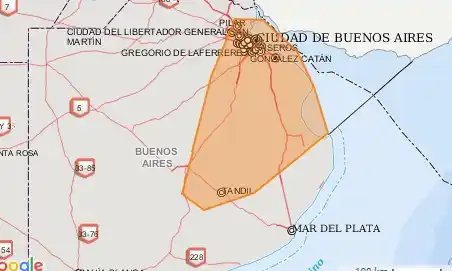 Alerta meteorológico en la Provincia de Buenos Aires 