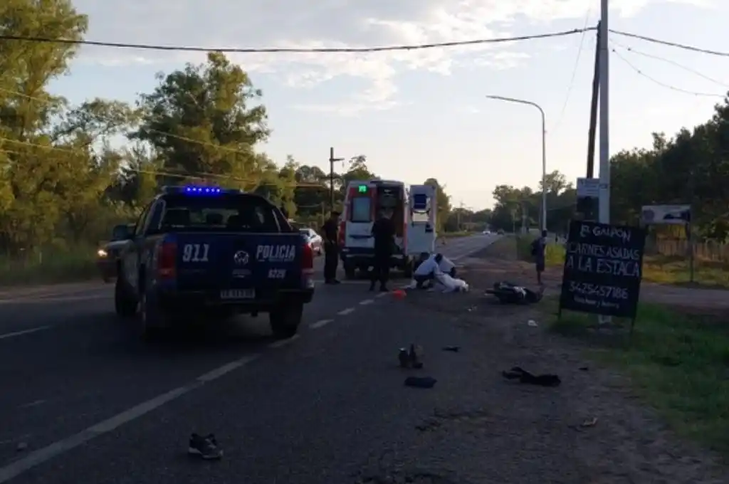 Accidente fatal en ruta 1: un motociclista murió tras chocar con una camioneta