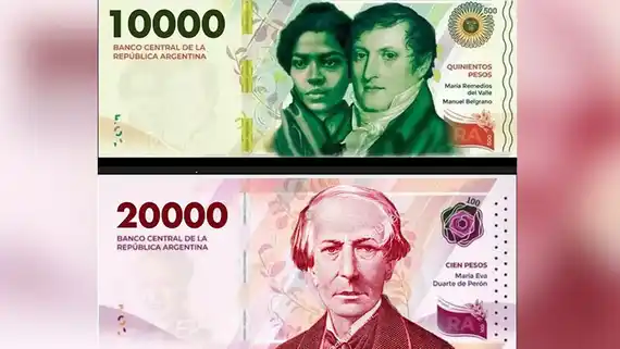 Cuándo entrarían en circulación los nuevos billetes de $ 10.000 y $ 20.000