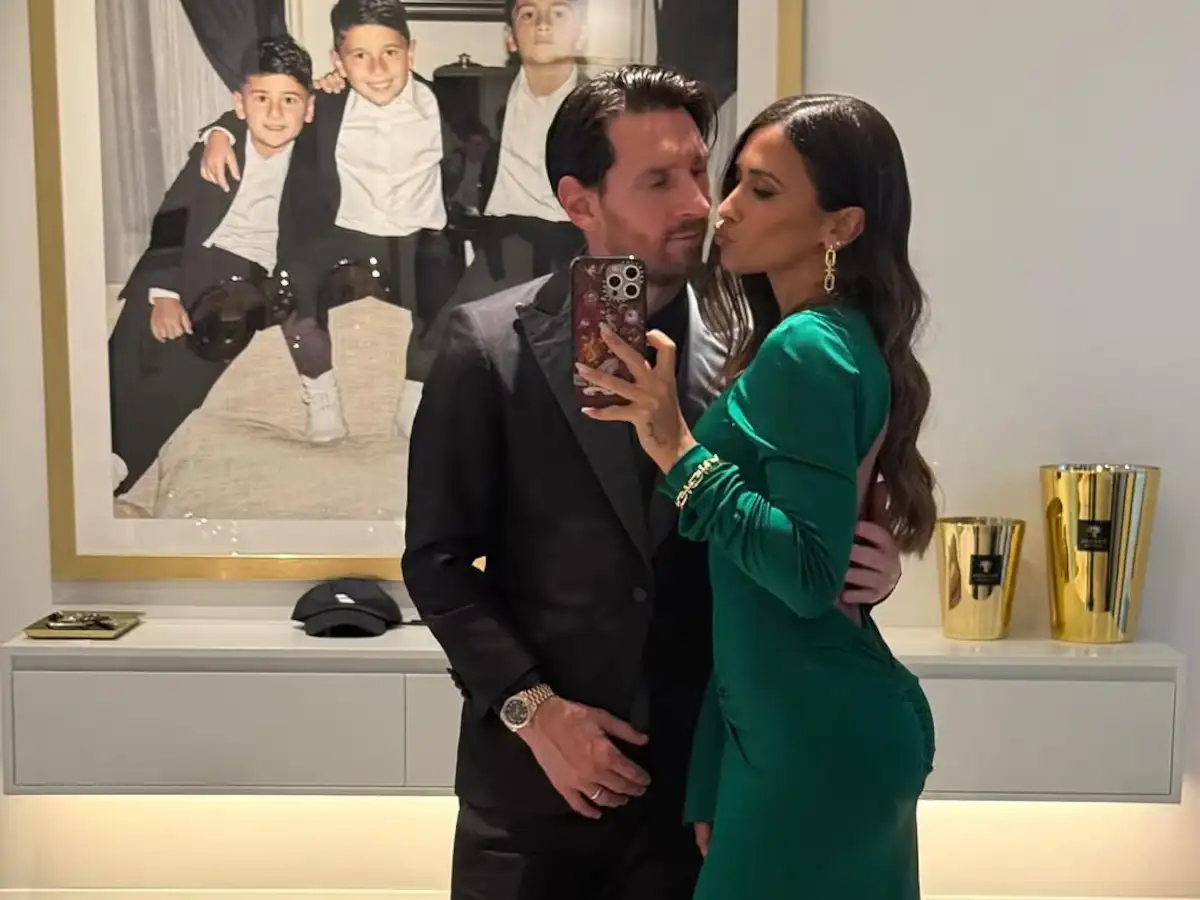 Messi y Roccuzzo, momentos previos al cumpleaños.