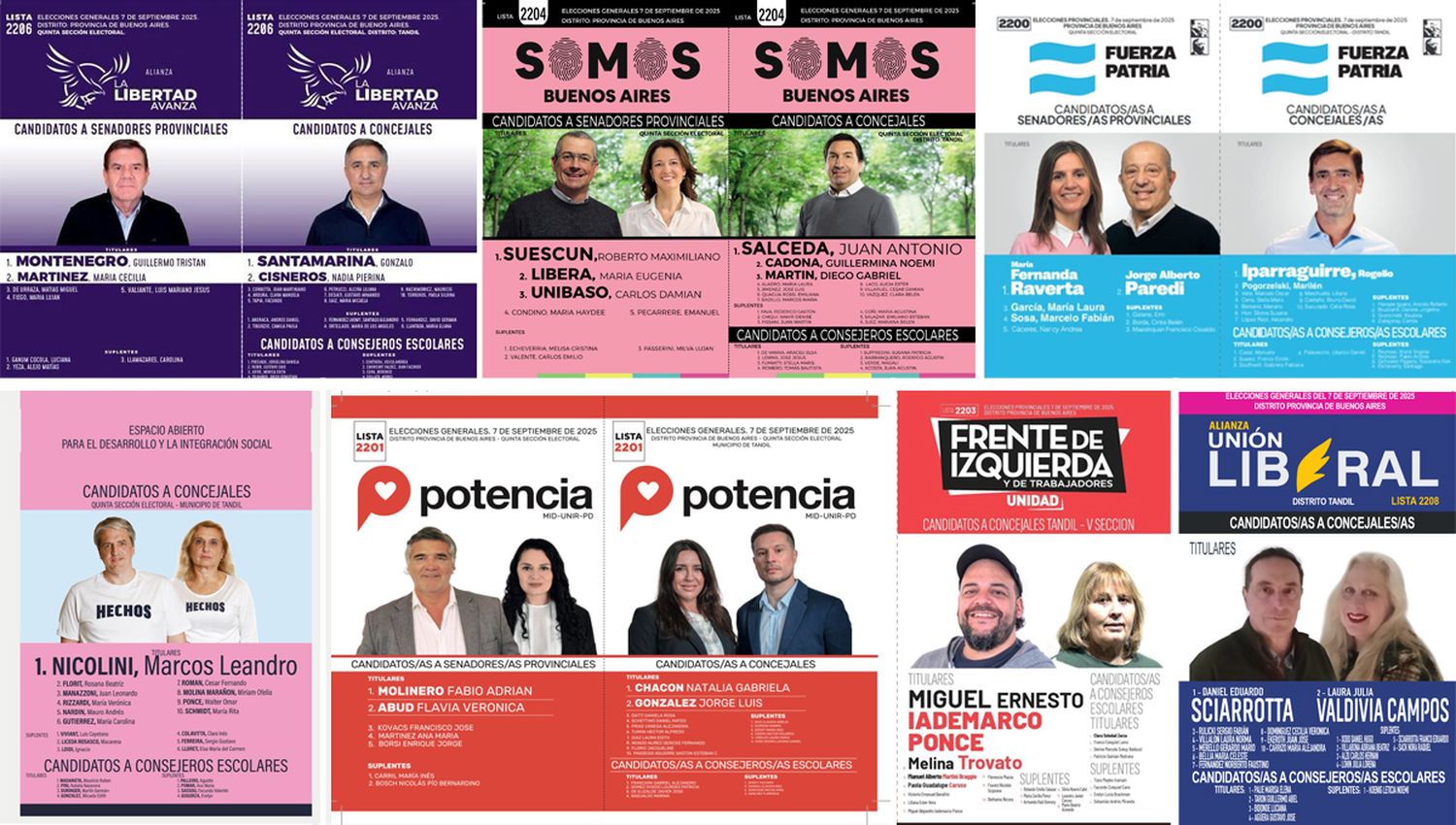 Elecciones 2025 en Tandil: todos los candidatos y boletas