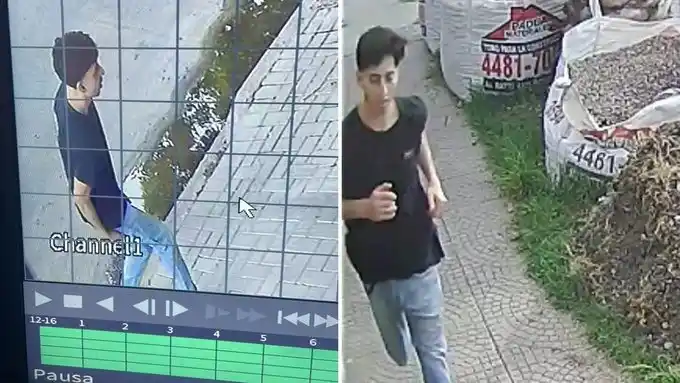 El agresor quedó registrado en las cámaras de seguridad.