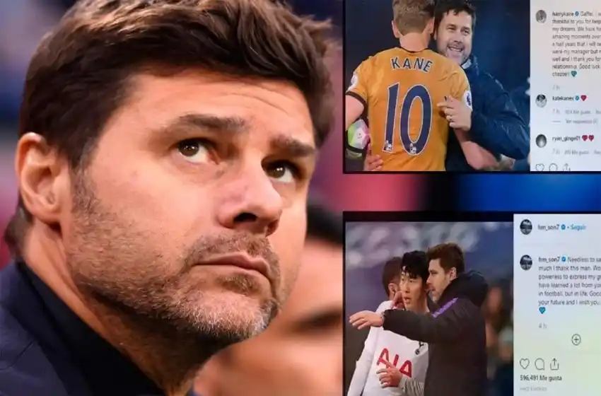 El saludo de despedida de los jugadores del Tottenham a Pochettino