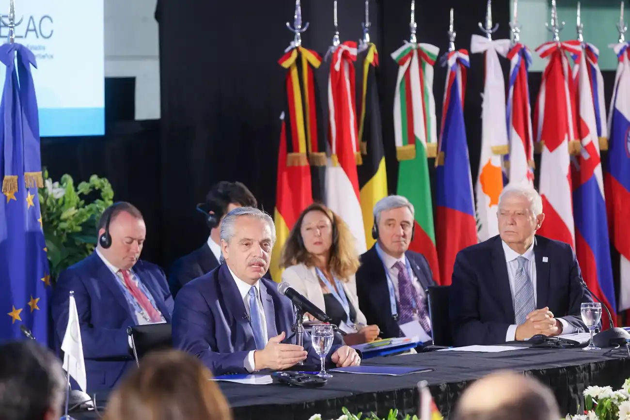Alberto Fernández encabezó la apertura de la III Cumbre de Ministros y Ministras de Relaciones Exteriores de la Celac y la Unión Europea.